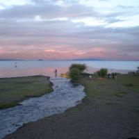 Coucher de soleil sur le lac Villarrica